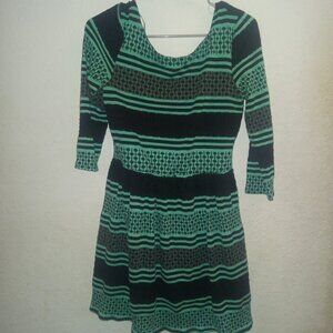 Love reign dress or long top mint green black and some grey designs women's Med.